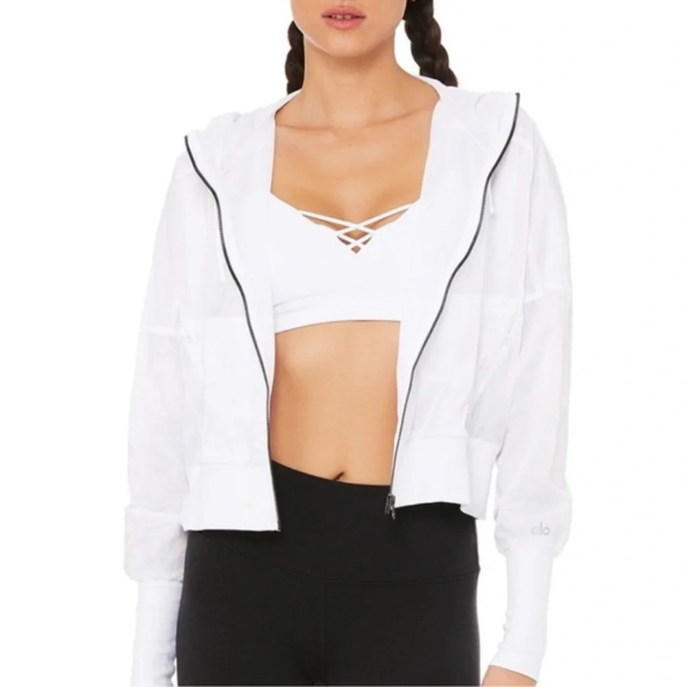 ALO YOGA Aqua jacket in dusty pink - medium